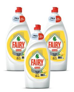 Fairy Lemon Dishwashing Liquid with Bleach Alternative Powe 3x800ml