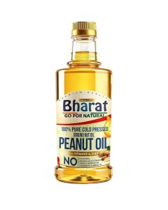 Bharat Groundnut Oil / Pure Cold Pressed Peanut Oil 2 Litre Bottle