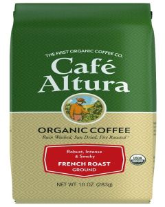 Café Altura, French Roast, Organic, Ground Coffee, 10 oz. Bag