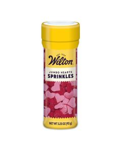 Wilton Jumbo Heart Sprinkles HeartShaped Sprinkles for Valentines Day Cakes Cupcakes Cookies 32 oz Red and Pink
