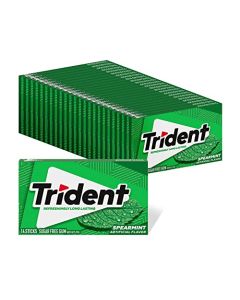 Trident Spearmint SugarFree Chewing Gum Bulk 24 Packs of 14 Pieces 336 Total Pieces