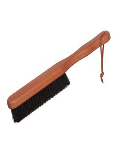 Redecker Clothes Brush with Pearwood Handle, 10-1/2 inches, Natural Bristles Clean Upholstery and All Types of Fabric Gently and Effectively, Hanging Loop for Storage, Made in Germany