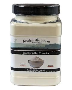 Buttermilk Powder by Medley hills farm 125 lbs in Reusable Container Perfect powdered buttermilk for baking Perfect for Bread Biscuits Pancakes Salad Dressing NonGMO Kosher Made in USA