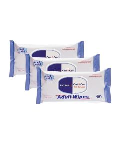 Anti Bacterial Adult Wipes (40 Wipes Pack Of 3)