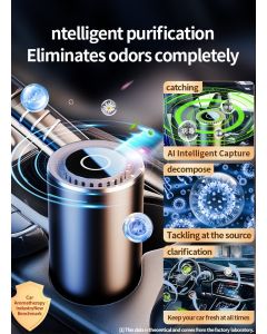 Luxury Ocean Scent Air Freshener for Car - Electric Aroma Diffuser Machine with Long Lasting Fragrance - USB Rechargeable Cup Holder Scent Gift for Men and Women
