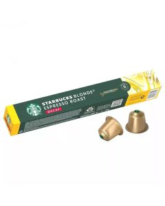 Starbucks Blonde Espresso Roast Decaf Coffee Pods By Nespresso With Intensity 6- 10 Capsules