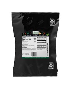 Frontier Coop Organic Dried Elderberries 1lb Bulk Bag European Whole Kosher and NonGMO Organic Elderberry Berries Dried for Tea Immune Support