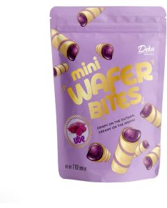 Deka Ube Mini Wafer Bites - Creamy Purple Yam Snack - 200g