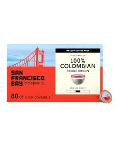 San Francisco Bay KCup Coffee Pods 100 Colombian 80 ct Medium Roast Commercially Compostable SingleServe Coffee Pods