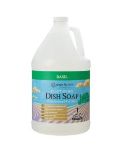 Ginger Lily Farms Botanicals PlantBased Liquid Dish Soap Concentrated Formula with Max Grease Cleaning Power CrueltyFree Basil Scent 1 Gallon Refill 128 Fl Oz