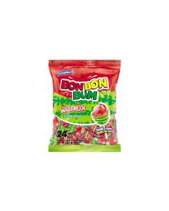 Colombina Bon Bon Bum Lollipops Watermelon Flavor 24 Count Pack of 1