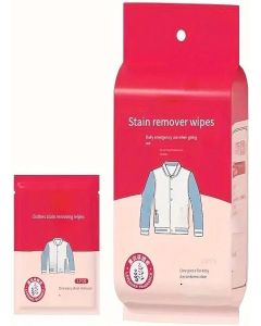 Whimsical Stain Removal Wet Wipes - Individually Wrapped Emergency Stain Remover for Clothes, Shoes & Bed Sheets / Fast-Acting Formula for Coffee, Grease, Ink & More (1 Pcs 20 Pieces)