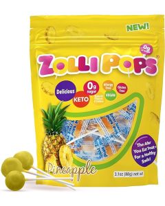 Zollipops Clean Teeth Lollipops - Pineapple Flavor