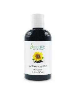 SUNFLOWER LECITHIN Liquid Oil Cold Pressed Unrefined USP Grade Unbleached 100 Pure Natural Sunflower Lecithin Oil Skin Moisturizer Soap Making Lotion 8 fl oz