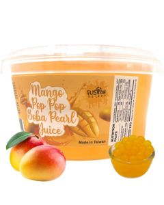 Fusion Select Boba Bursting Bobaz Popping Bobaz Pearls Fruit Tea Snack Toppings 490 Grams Mango