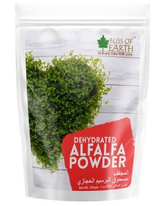 Bliss of Earth 17.6 oz Alfalfa Powder Organic Power House of Vitamin Minerals & Antioxidants Great for Energy Drink, Green Smoothie & Beverage 500GM