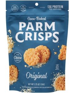 ParmCrisps Original Cheese Crisps - 100% Real Parmesan, Low Carb, High Protein, Gluten Free Snack - 1.75 Oz (Pack of 12)