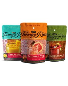 TwangARita Cocktail Rimming Salt Blend Savory Variety 4 Ounce Pouch Set of 3 1 Each Chile Lime Grapefruit Mango