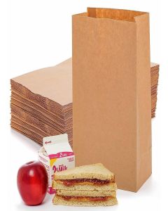 Divatos Kraft Brown Paper Carry Bags Lifafa 11X7.5X5 Inch / Grocery Snacks Bakery Restaurants Takeaway & Cloud Kitchen Food Delivery / Disposable Recyclable Eco Friendly Paper Bag (Pack of 25)