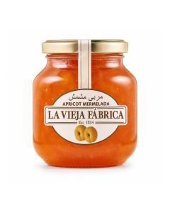 La Vieja Fabrica Apricot Jam 280g, Spanish Mermelada Fruit Spread in Glass Jar, Breakfast Toast and Baking Jam Since 1834
