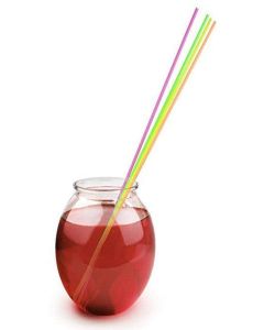 Perfect Stix Neon 20 Inch Assorted Color Straws.Assorted Colors. Pack of 100 Straws