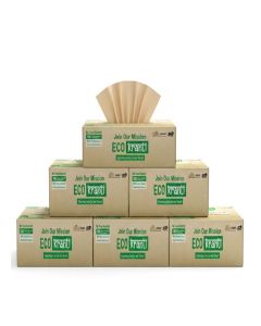 Eco Kranti - Bamboo Facial Tissue Paper Box / 100 Pulls x 6 Packs / 100% Natural / Soft & Absorbent Face Tissues / Biodegradable, Compostable & Eco-Friendly / Travel-Friendly Napkins