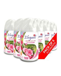 6 Piece Moroccan Rose Automatic Refill Spray Set 250ml