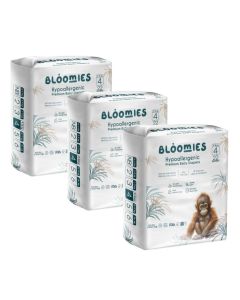 Organic Bamboo Baby Diapers Size 4 (9-14kg baby) 66pcs (22X3) Bundle/ Eco-friendly, Hypoallergenic, Non-toxic, Breathable Nappies