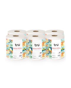 Embossed Maxi Roll (Paper Towel) 550g 2Ply 6Rolls (Pack of 6)