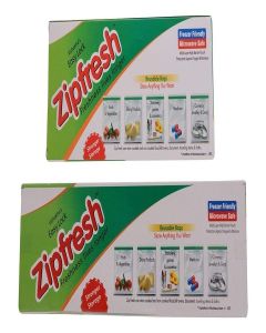 Amit Marketing Zipfresh Food Storage Bag I Multi-Purpose Lock Pouch Bags / Washable and Reusable / Durable and long lasting / Storage Multiple Accessories - Pack of 20 (500 GM 10 Pcs + 1 KG 10 Pcs)