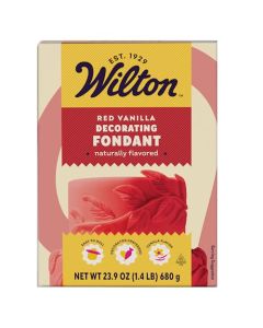 Wilton Red Fondant for Cake Decorating Premade Vanilla Flavored Easy to Roll Ready to Use 239 oz