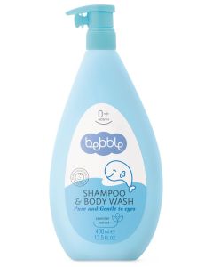 Bebble Baby Shampoo and Body Wash / No Tears / Free of Paraben Sulphate / 400 ml