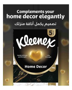 Home Decor Facial Tissue - Pack of 5 Boxes, 130 Sheets x 2 Ply