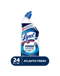 Lysol Power Toilet Bowl Cleaner Gel For Cleaning and Disinfecting Stain Removal 24oz