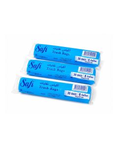 Safi Trash Bags, 8 Gallon / Pack of 3 / 55 x 57 cm - 30 Count