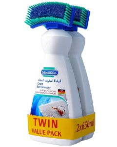 Carpet Cleaning Brush Stain Remover 2x 650ml