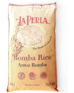 La Perla Bomba Rice - 2.2 lbs (1 kg) - Authentic Spanish Rice for Paella & Mediterranean Dishes