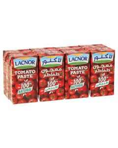 Lacnor Tomato Paste From 100percent Natural And Fresh Tomatoes- 8X135gms