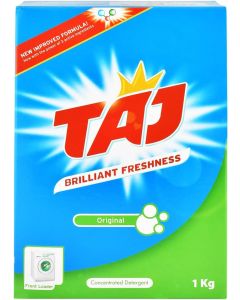 Taj Detergent Powder 1 kg - Powerful Stain Removal with Fresh Green Fragrance