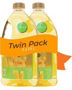 Aseel Corn Oil Twin Pack, 2 x 1.5 Litre