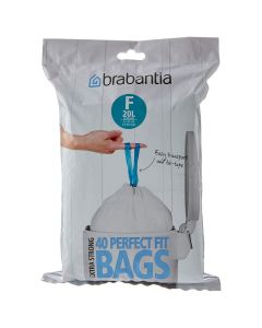 Brabantia bag liners, size F, 20 liters - 40 bags
