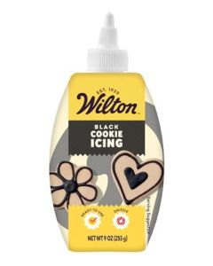 Wilton Cookie Icing ReadytoUse FastDrying Squeeze Bottle Icing for Decorating Sugar Cookies Gingerbread 9 oz Black
