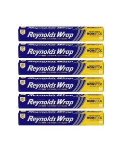 Reynolds Wrap NonStick Aluminum Foil Easy Prep Cook Clean 50 Sq Ft Pack of 6