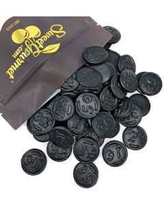 SweetGourmet Premium Dutch Licorice Salted Licorice Coins Imported Bulk Candy 1 Pound