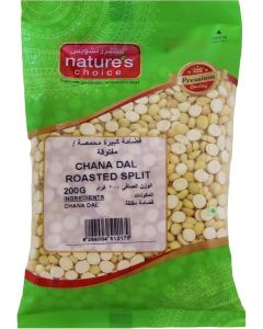 Natures Choice CHANA DAL ROASTED 200GM SPLIT, Green & Red