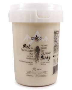 Oneroot 100% Canadian Flower Honey - 3kg / 6.6lb, Honey Wildflower Unfiltered, Unheated & Creamed, Nutrient Rich Raw Wildflower Honey With Enzymes, Thick Natural Sweetener