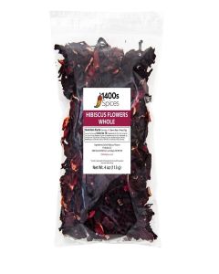 4oz Dried Whole Hibiscus Flowers and Petals, Flor de Jamaica