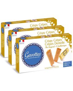 Gavottes Gourmet French Lace Crispy Crepes - 3 Pack