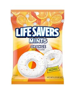 Life Savers Orange Mints Individually Wrapped for Snacking Sharing Office Parties and Pantry Stocking 625 Ounces 12 Hard Candy Bags