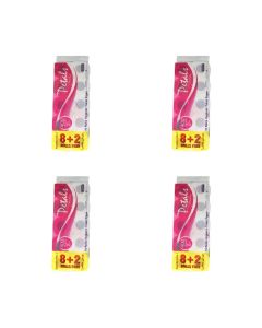 Petals Premium 2 PLY Bulk 8 + 2 Rolls Hygienic Toilet Paper 400 Sheets- 4 Pack